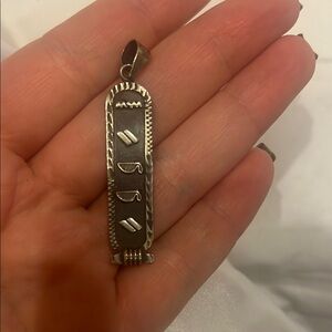 Elegant Egyptian Silver hieroglyphics Cartouche Nikki Pendant